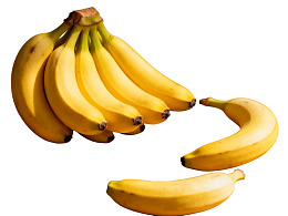 新鲜香蕉组合特写图片