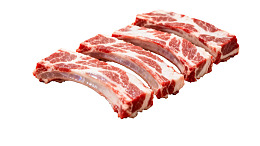 新鲜生肋排肉特写图片