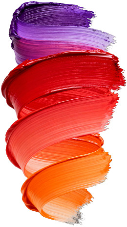 色彩渐变的颜料涂抹艺术