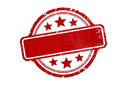 红色圆形印章图案带星标