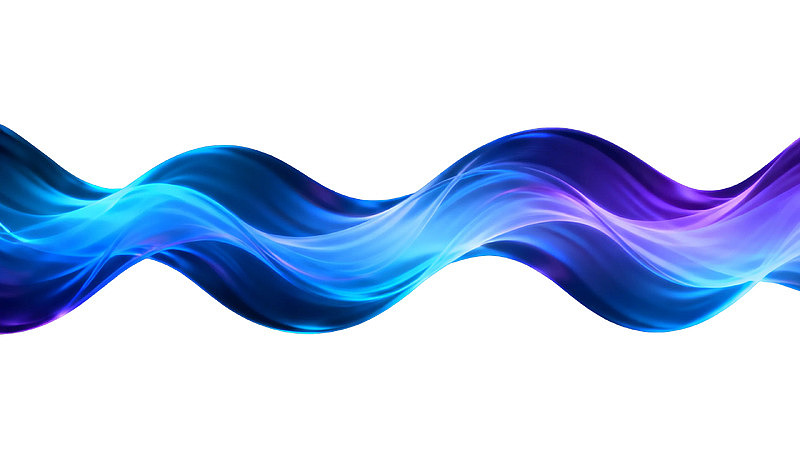 蓝色波浪抽象图形图片