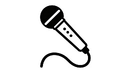 黑色麦克风图标简洁设计