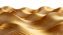金色波浪纹理抽象背景