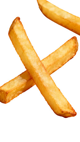 金黄酥脆的交叉薯条图片
