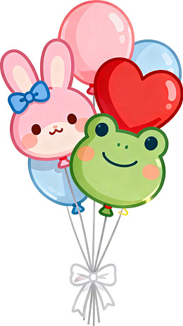 卡通兔子青蛙气球组合