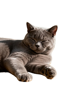 灰色猫咪闭眼安睡图片