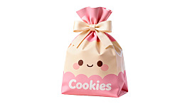 卡通笑脸饼干包装袋图片