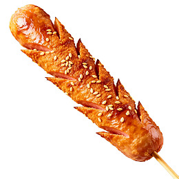 烤香肠串撒芝麻图片