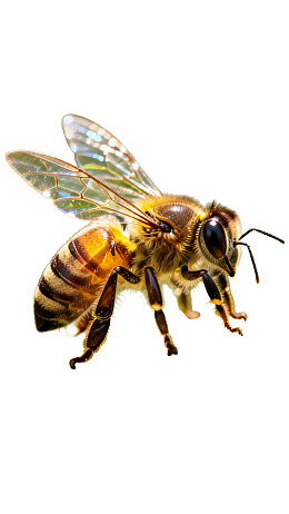 蜜蜂特写：清晰展示其身体结构