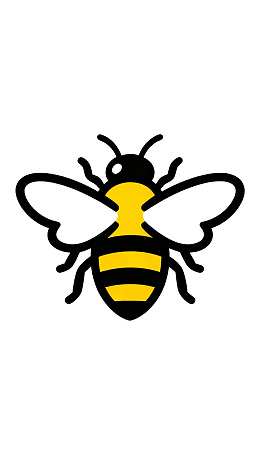 简洁风格的蜜蜂图标图片