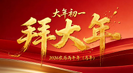 拜大年手写书法艺术字