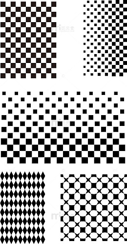 黑白方格白色-方格，黑白方格