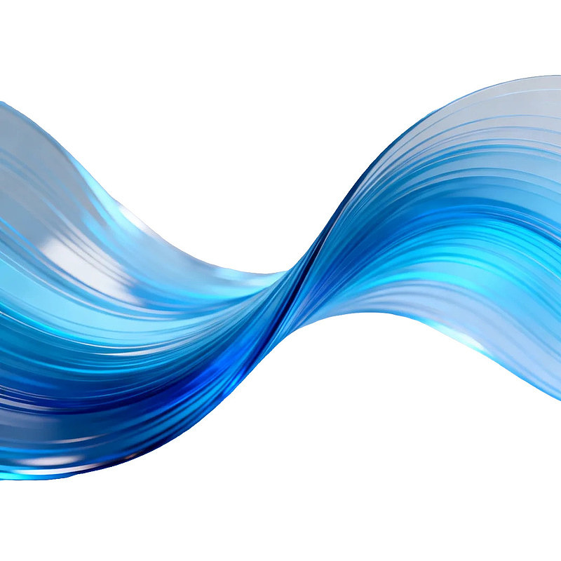 蓝色波浪形抽象流动背景