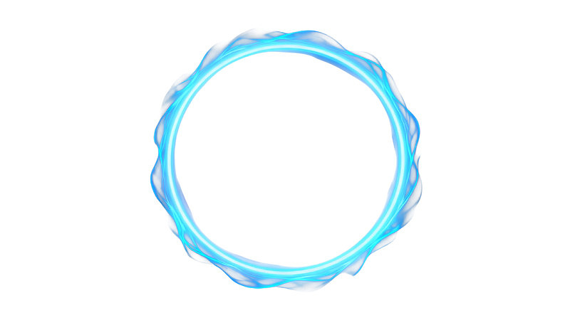 蓝色光圈动态旋转效果