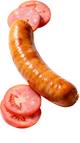 香肠配番茄切片图片