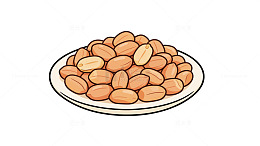 一盘花生矢量图
