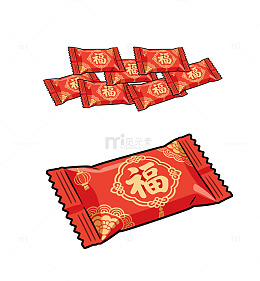 春节福字糖块