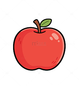 红苹果矢量图