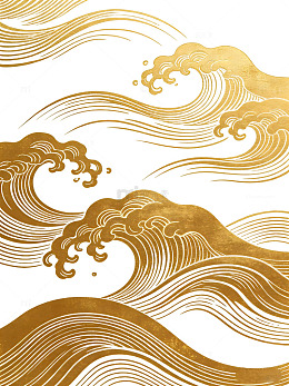 波浪纹样线条艺术图案