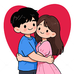 情人节情侣手绘