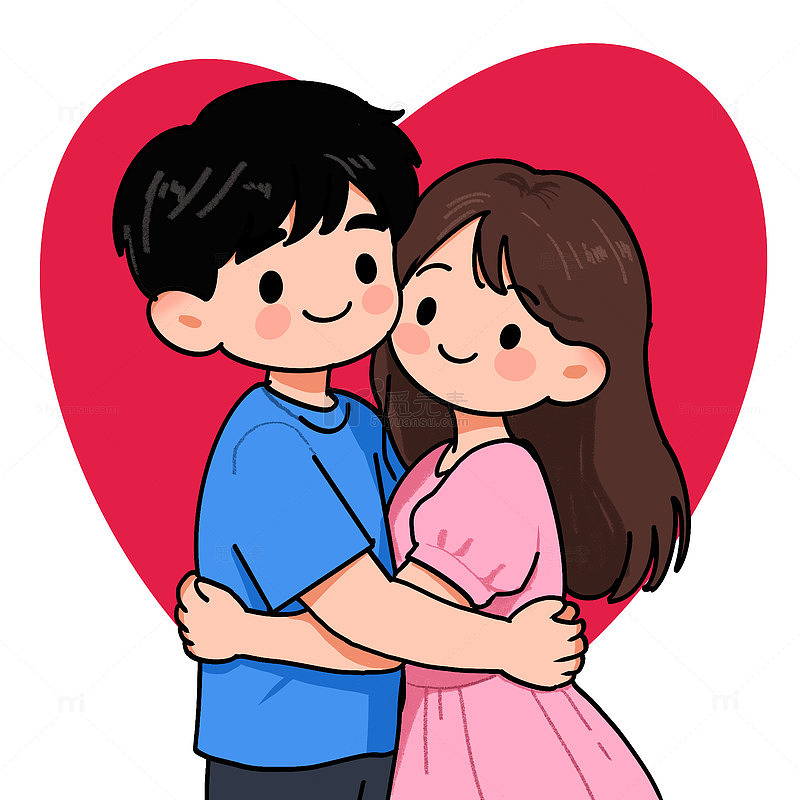 情人节情侣手绘