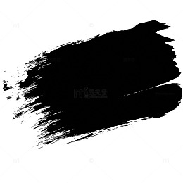 纯白画布浓黑一笔刷