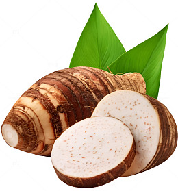 新鲜芋头食材展示图