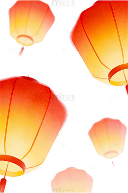 红灯笼节日装饰元素插画