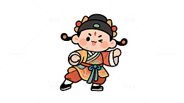 卡通古装人物插图
