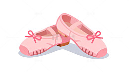 卡通粉色鞋子插画