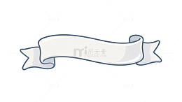 简约白色丝带图案