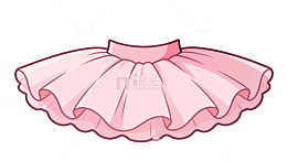 粉色蓬蓬裙卡通插画
