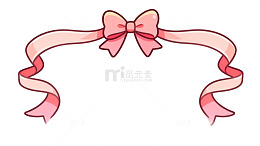 卡通粉色蝴蝶结装饰边框