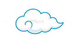 卡通云朵图案设计元素