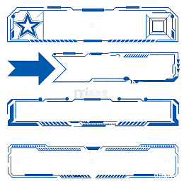 科技感箭头边框设计元素