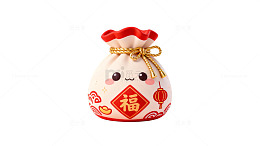 可爱福字袋节日装饰