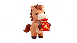 可爱的马儿新年送福