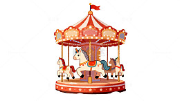 圣诞游乐园插画