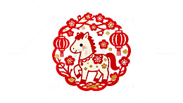 中国马年剪纸艺术