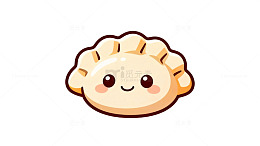 卡通可爱饺子图案插画素材