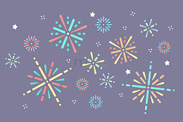 彩烟花图案设计元素