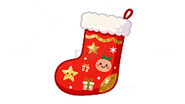 卡通圣诞节圣诞袜插画