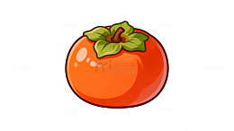 卡通柿子插画设计素材