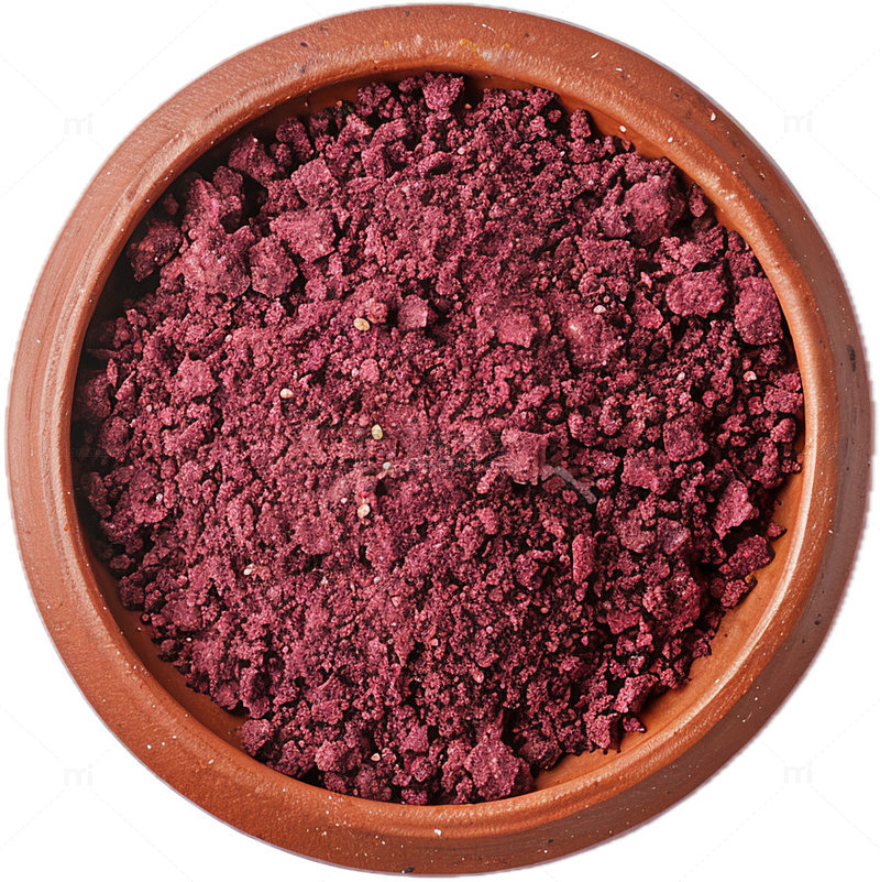 紫红粉末陶土盆特写