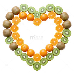 心形水果拼盘创意摄影