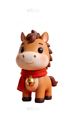 可爱马儿卡通形象玩具设计