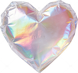 褶皱镭射爱心梦幻装饰