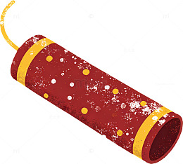 波点纹理喜庆鞭炮