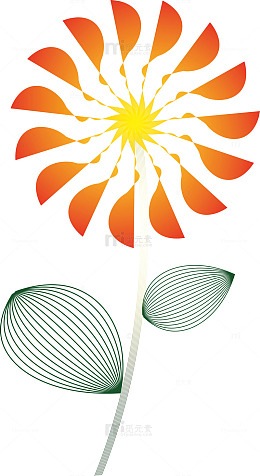 几何抽象向日葵背景元素氛围感