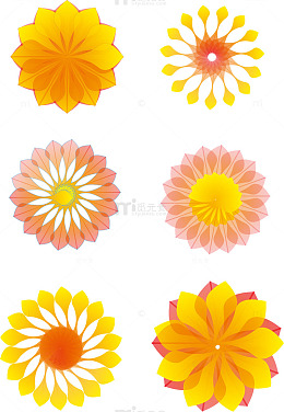 各种花卉矢量图